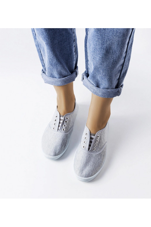 Vilma Grey Fabric Slip-On sportbačiai