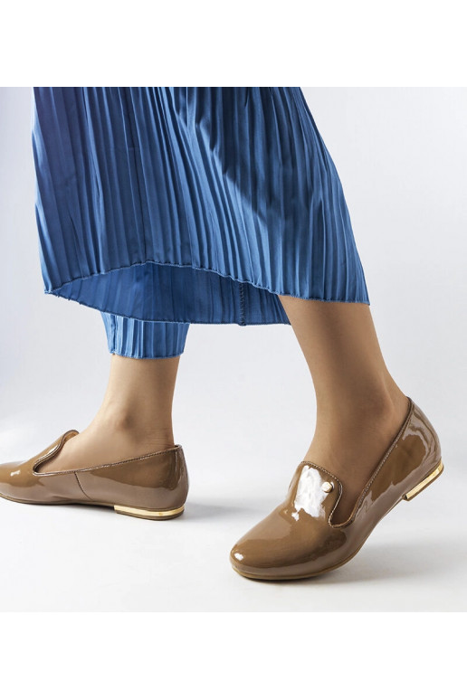 Rudos spalvos lakinės odos Lang batai