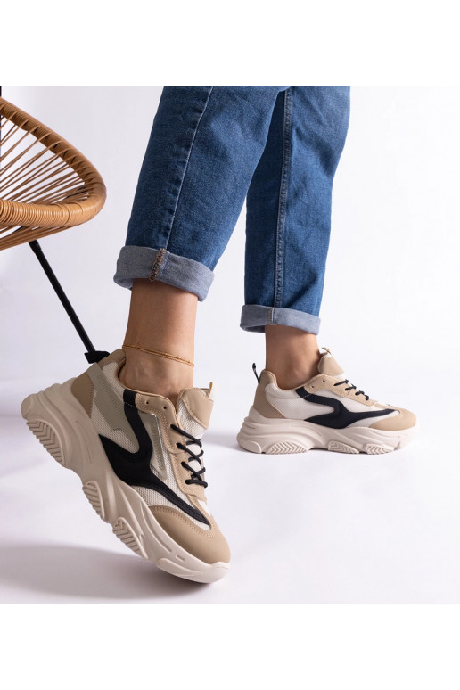 Smėlio ir juodos spalvos moteriški...