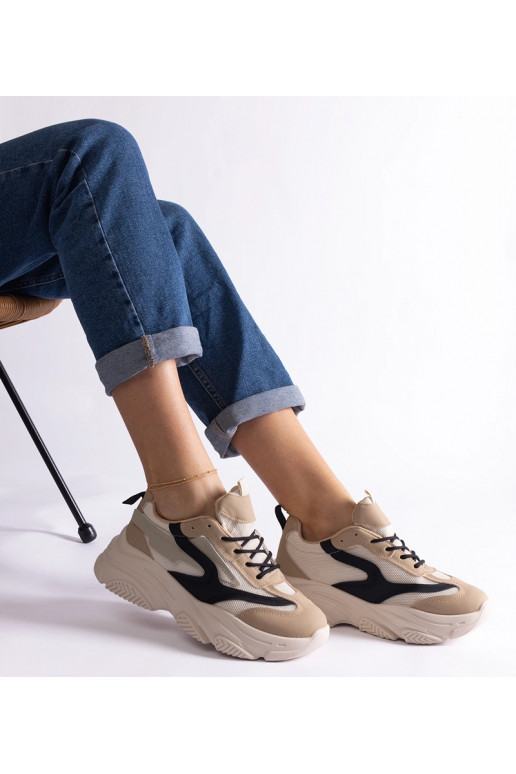 Smėlio ir juodos spalvos moteriški...