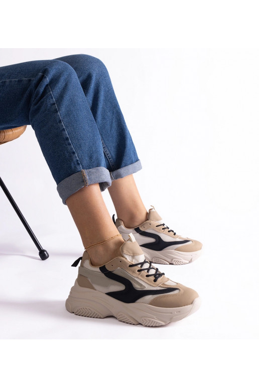 Smėlio ir juodos spalvos moteriški...