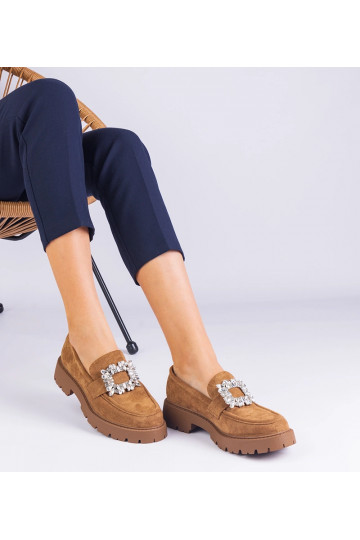 Rudi moteriški mokasinai iš...