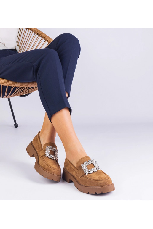 Rudi moteriški mokasinai iš...