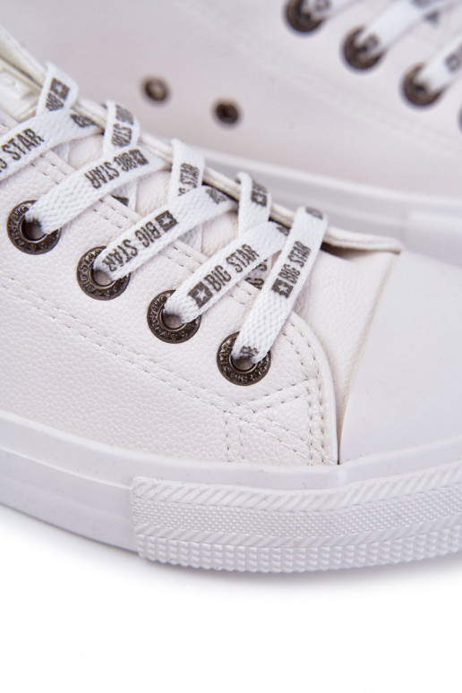 Vyriški odiniai sportbačiai Big Star KK174052 baltos spalvos Vyriški odiniai sportbačiai Big Star KK174052 baltos spalvos