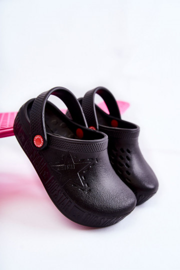 Vaikiškos Lengvos šlepetės Crocs Big Star II375001 juodos spalvos