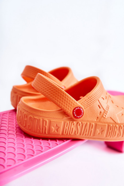 Vaikiški Lengvos šlepetės Crocs Big Star II375008 oranžinės spalvos