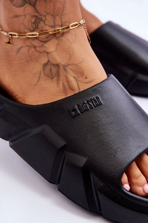  Moteriški šlepetės su putplasčiu Big Star LL274594 juodos spalvos