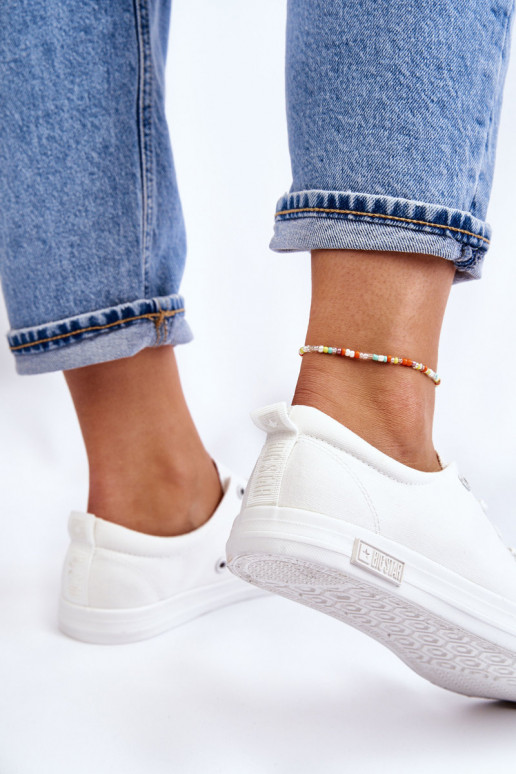 Moteriškas Sklandžiai lygiapadžiai sportbačiai Big Star LL274058 baltos spalvos Moteriškas Sklandžiai lygiapadžiai sportbačiai Big Star LL274058 baltos spalvos