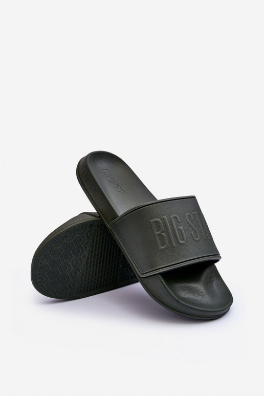 Lengvos putplasčio šlepetės Vyriški Big Star MM174324 chaki spalvos