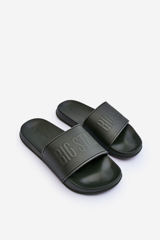 Lengvos putplasčio šlepetės Vyriški Big Star MM174324 chaki spalvos