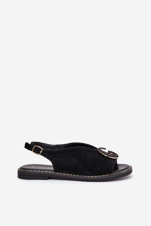 Lygiapadės basutės su ornamentais juodos spalvos Haliones Lygiapadės basutės su ornamentais juodos spalvos Haliones