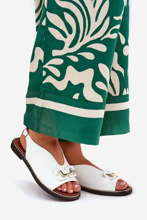 basutės su plačiais kulniukais su ornamentais iš eko odos baltos spalvos Tillireta basutės su plačiais kulniukais su ornamentais iš eko odos baltos spalvos Tillireta