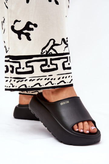 Lengvos šlepetės Moteriškos šlepetės su platforma Big Star RR274A567 juodos spalvos 2