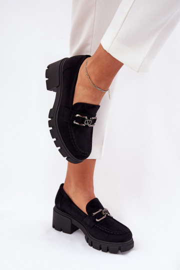 iš eko zomšosoĮe batai Moteriškas su ornamentais Vinceza 39921 juodos spalvos