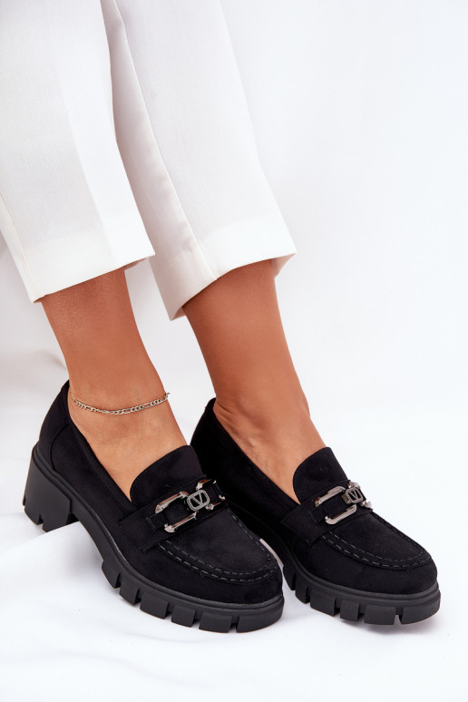 iš eko zomšosoĮe batai Moteriškas su ornamentais Vinceza 39921 juodos spalvos