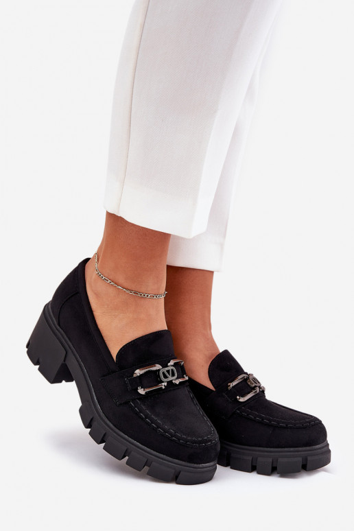 iš eko zomšosoĮe batai Moteriškas su ornamentais Vinceza 39921 juodos spalvos