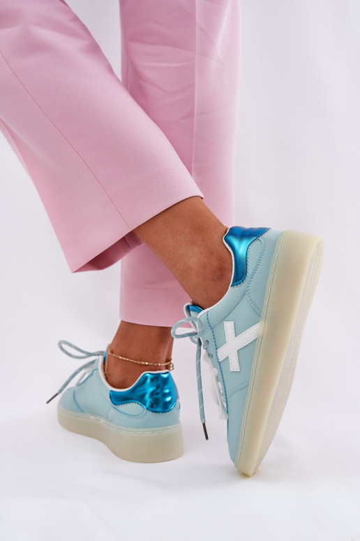 Žemas sportiniai bateliai Moteriškas su leopardo kailio raštais mėtinės spalvos Zelevelis