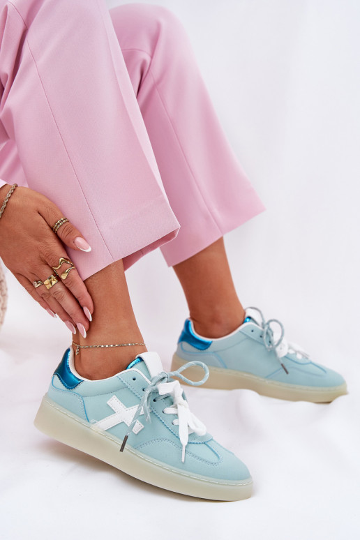 Žemas sportiniai bateliai Moteriškas su leopardo kailio raštais mėtinės spalvos Zelevelis