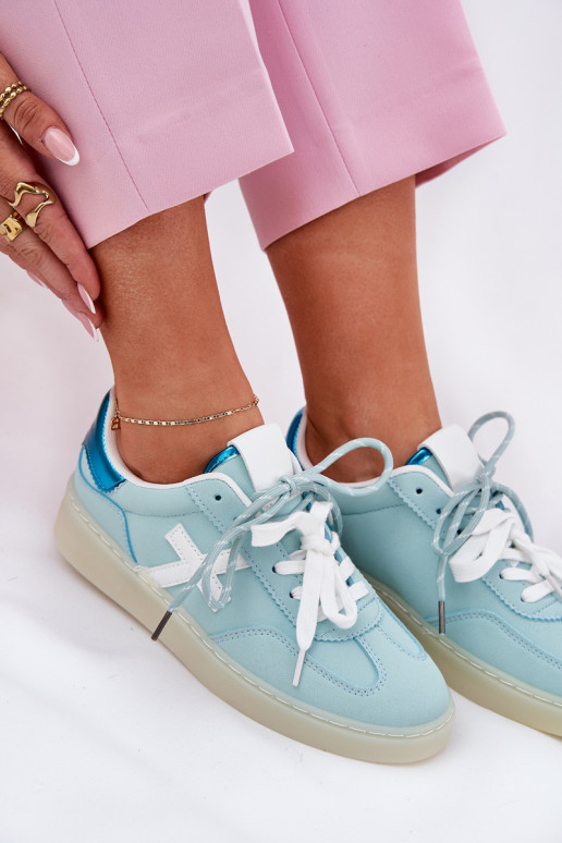 Žemas sportiniai bateliai Moteriškas su leopardo kailio raštais mėtinės spalvos Zelevelis