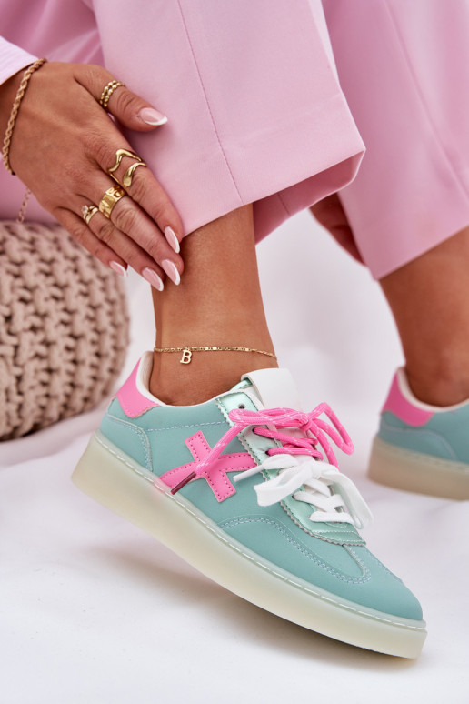 Žemas sportiniai bateliai Moteriškas su leopardo kailio raštais mėtinės -rožinės spalvos Zelevelis Žemas sportiniai bateliai Moteriškas su leopardo kailio raštais mėtinės -rožinės spalvos Zelevelis