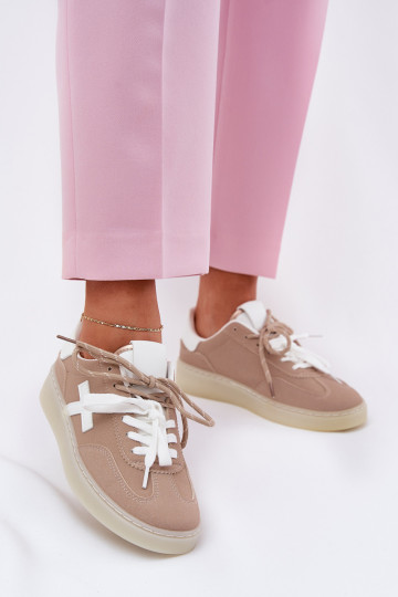 Žemas sportiniai bateliai Moteriškas smėlio spalvos Zelevelis