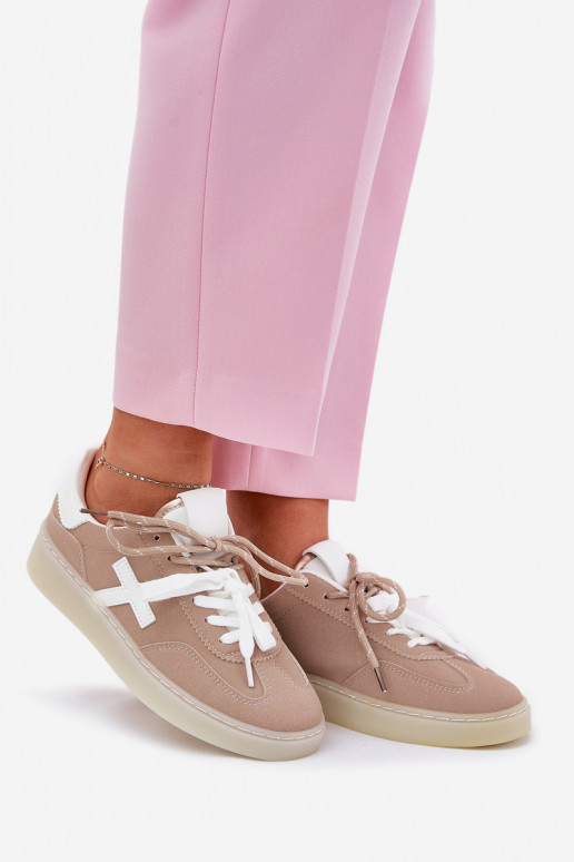 Žemas sportiniai bateliai Moteriškas smėlio spalvos Zelevelis Žemas sportiniai bateliai Moteriškas smėlio spalvos Zelevelis