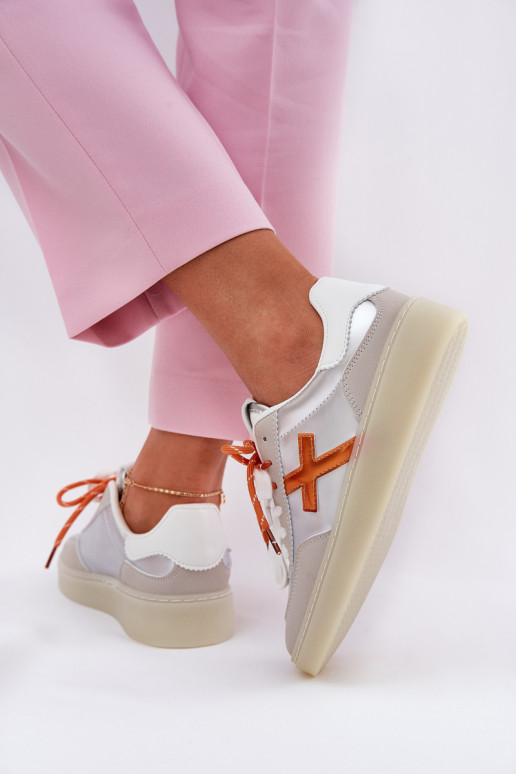 Žemas sportiniai bateliai Moteriškas sidabro spalvos Zelevelis Žemas sportiniai bateliai Moteriškas sidabro spalvos Zelevelis