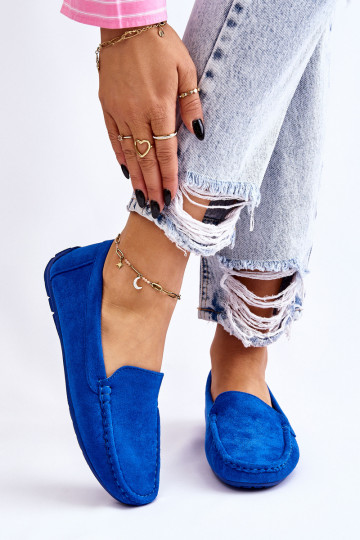 Zomšiniai mokasinai Moteriškas mėlynos spalvos Morreno 2