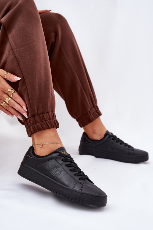 Žemas Laisvalaikio bateliai iš eko odos Big Star NN274576 juodos spalvos