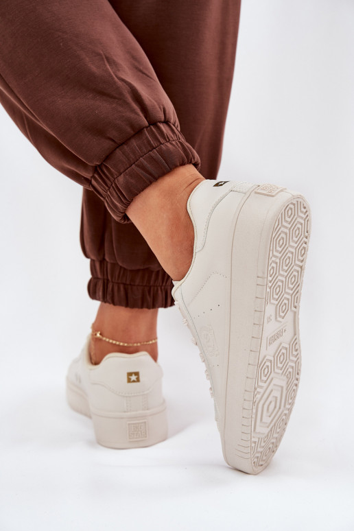 Žemas Laisvalaikio bateliai iš eko odos Big Star NN274578 smėlio spalvos