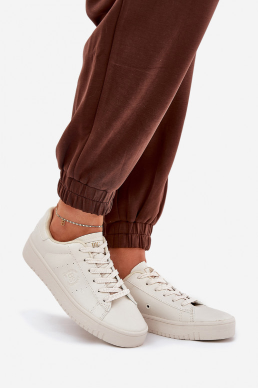 Žemas Laisvalaikio bateliai iš eko odos Big Star NN274578 smėlio spalvos