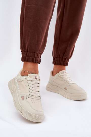 Moteriškas Sneakers modelio batai Big Star NN274668 smėlio spalvos