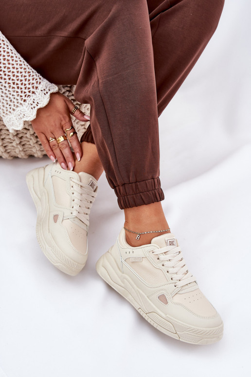 Moteriškas Sneakers modelio batai Big Star NN274668 smėlio spalvos