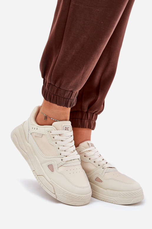 Moteriškas Sneakers modelio batai Big Star NN274668 smėlio spalvos