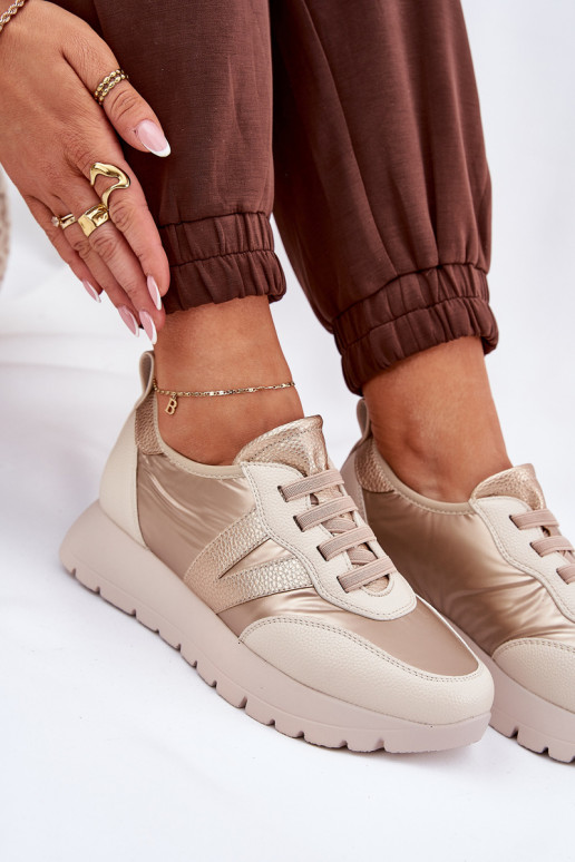 sportiniai bateliai Moteriškas su platforma Vinceza 58510 aukso spalvos