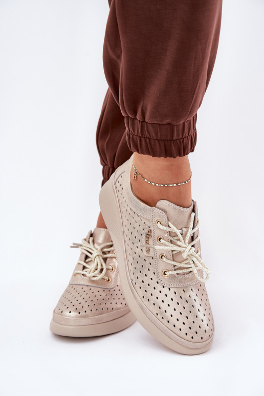 Moteriški odiniai sportbačiai Sportinio stiliaus batai aukso spalvos Brumia