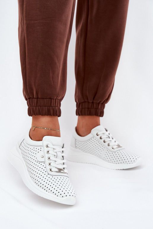 Moteriškas Oda sportiniai bateliai Vinceza 79532 baltos spalvos