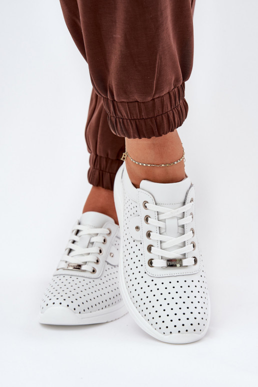 Moteriškas Oda sportiniai bateliai Vinceza 79532 baltos spalvos