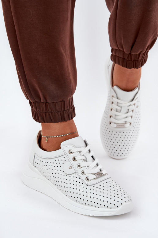 Moteriškas Oda sportiniai bateliai Vinceza 79532 baltos spalvos