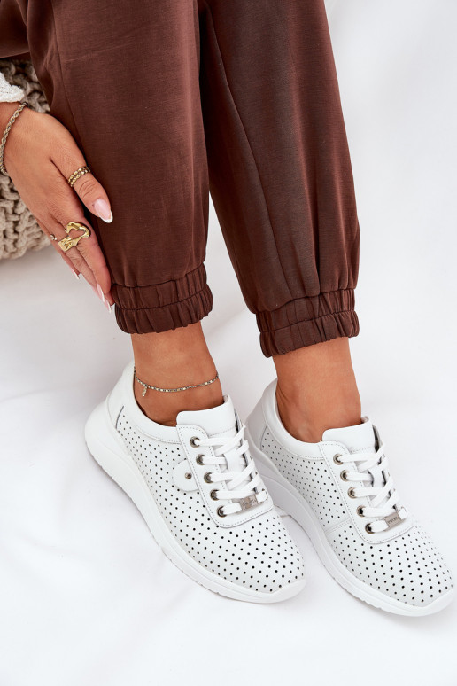 Moteriškas Oda sportiniai bateliai Vinceza 79532 baltos spalvos