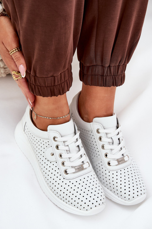 Moteriškas Oda sportiniai bateliai Vinceza 79532 baltos spalvos