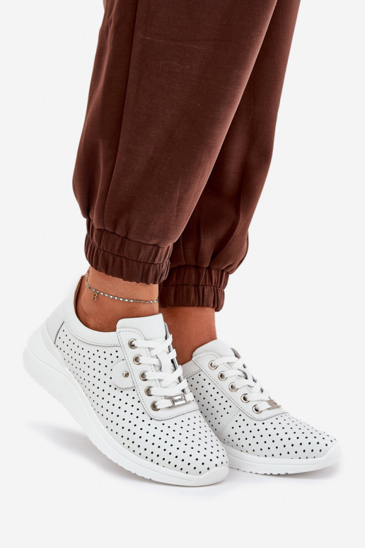 Moteriškas Oda sportiniai bateliai Vinceza 79532 baltos spalvos