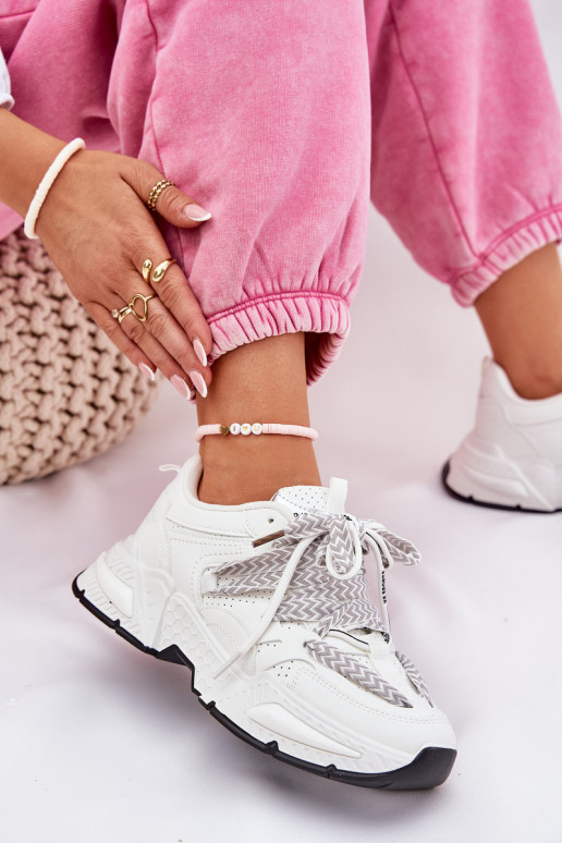 Sneakers modelio batai sportiniai bateliai Moteriškas Z PodĮójnym Suvarstymasm baltos spalvos Efobell