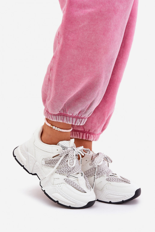 Sneakers modelio batai sportiniai bateliai Moteriškas Z PodĮójnym Suvarstymasm baltos spalvos Efobell