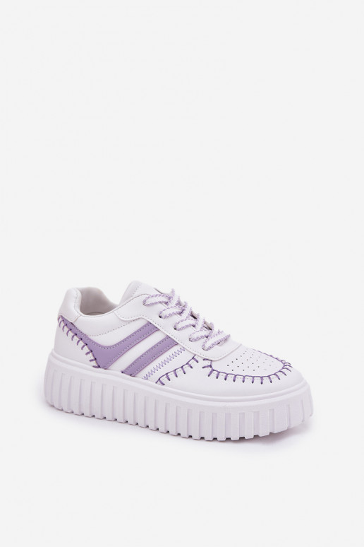 Sneakers modelio batai Moteriškas su platforma Violetinės spalvos Ofenale Sneakers modelio batai Moteriškas su platforma Violetinės spalvos Ofenale