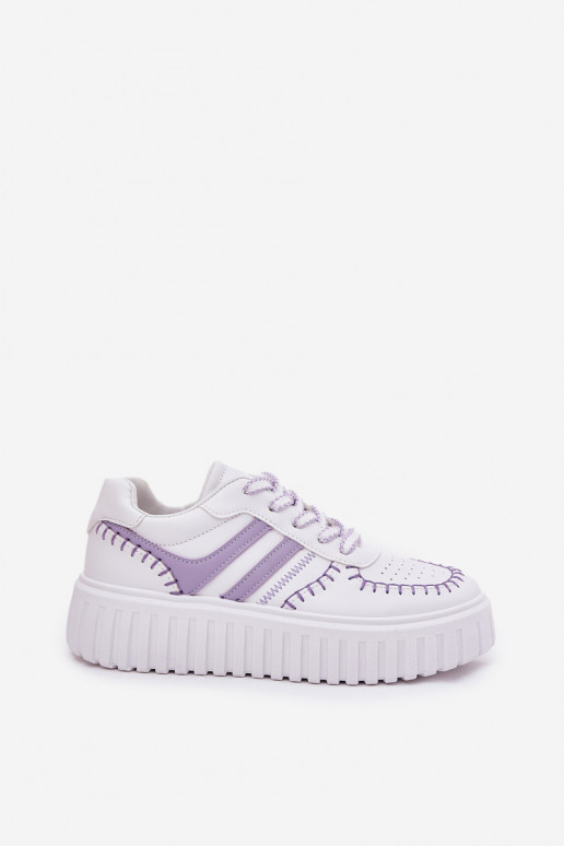 Sneakers modelio batai Moteriškas su platforma Violetinės spalvos Ofenale Sneakers modelio batai Moteriškas su platforma Violetinės spalvos Ofenale