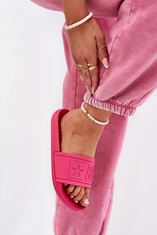 Moteriškos šlepetės Big Star NN274A668 rožinės spalvos Moteriškos šlepetės Big Star NN274A668 rožinės spalvos