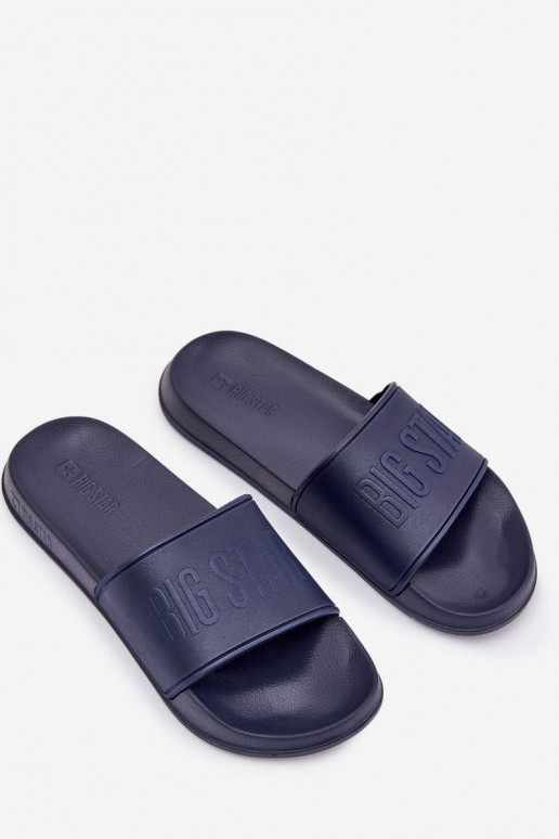 Lengvos putplasčio šlepetės Vyriški Big Star MM174323 tamsiai mėlynos spalvos