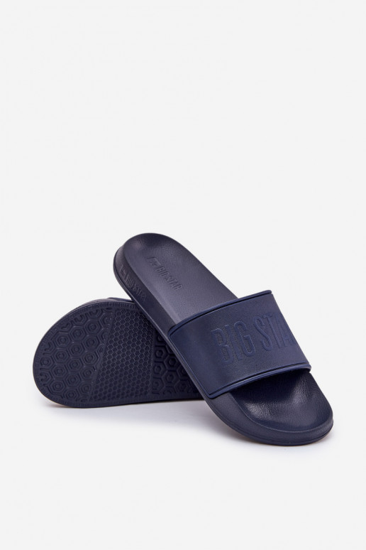 Lengvos putplasčio šlepetės Vyriški Big Star MM174323 tamsiai mėlynos spalvos