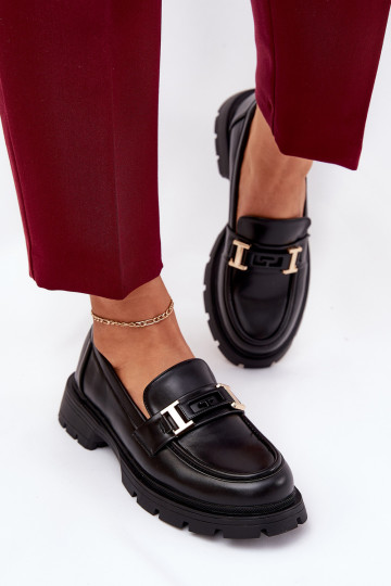 moteriški mokasinai iš eko odos juodos spalvos Lomnela 2